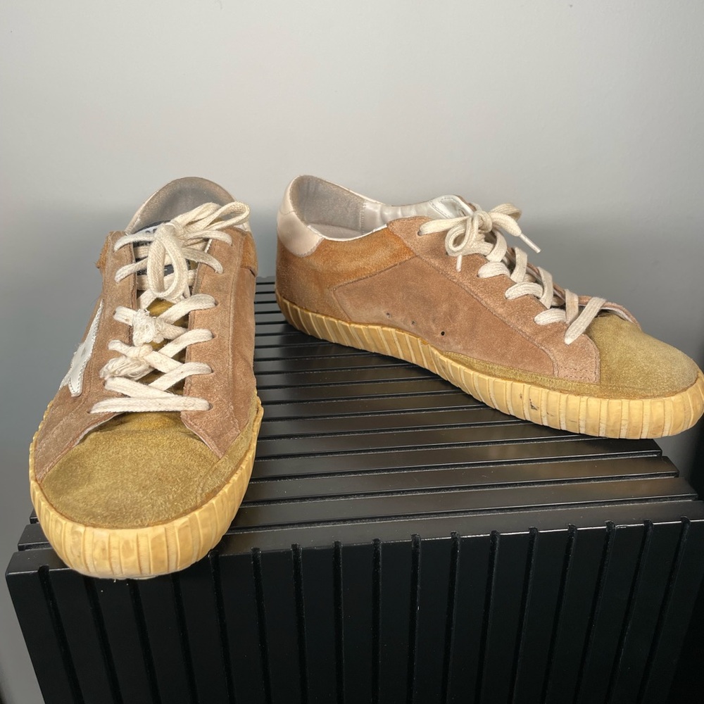 Golden Goose Super Star Limited Edition Mustard Yellow Suede Sneakers